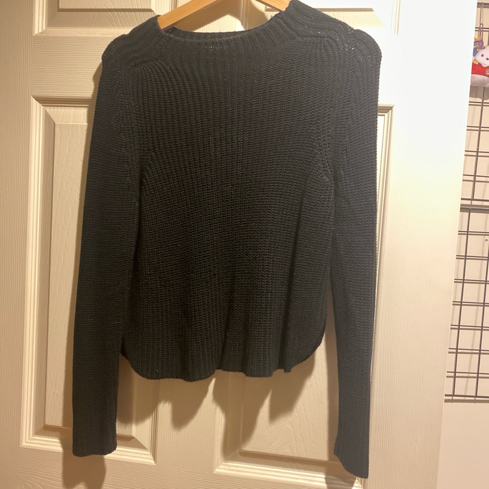 American Apparel Black Knit Cropped Sweater